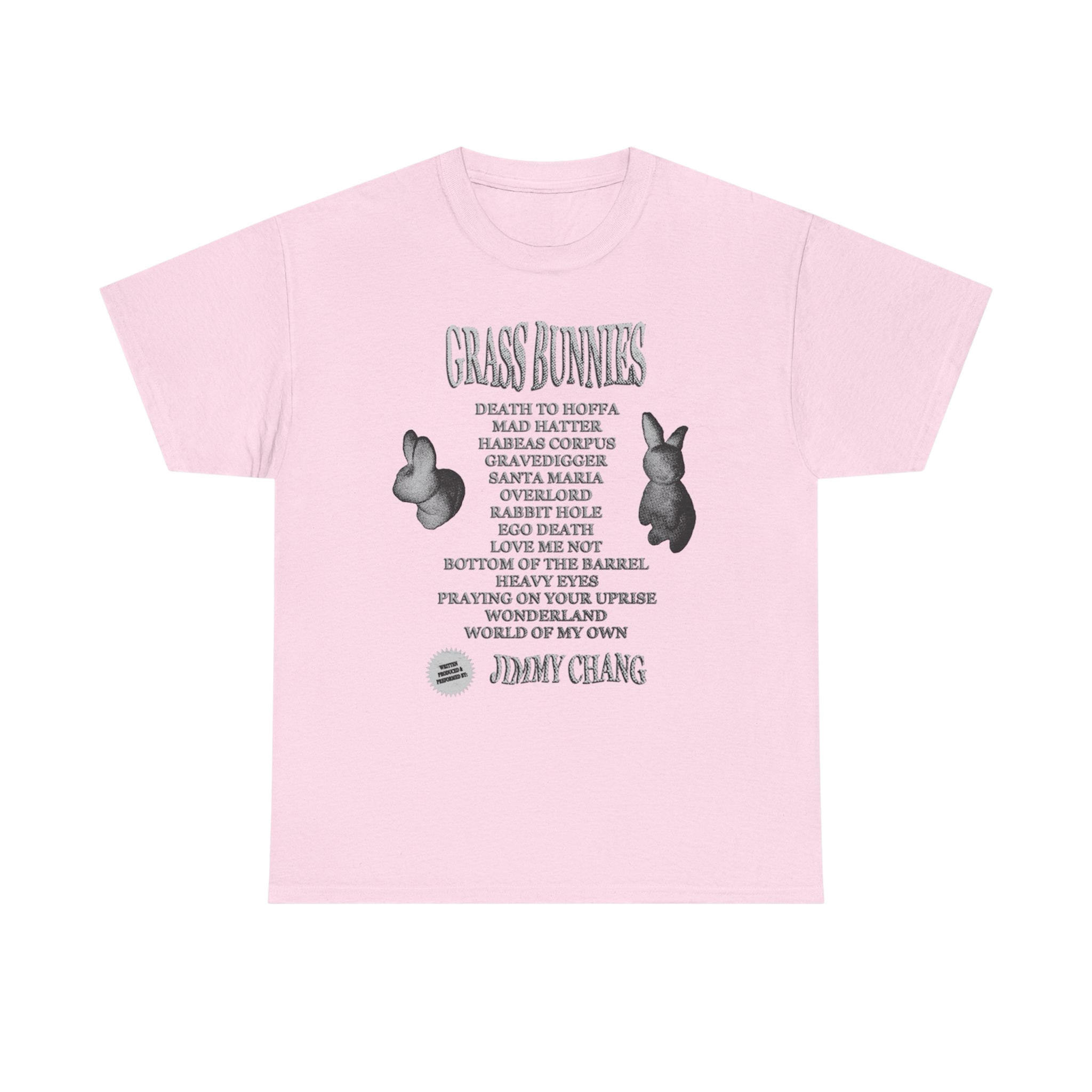 PINK BUNNIES TRACKLIST TEE
