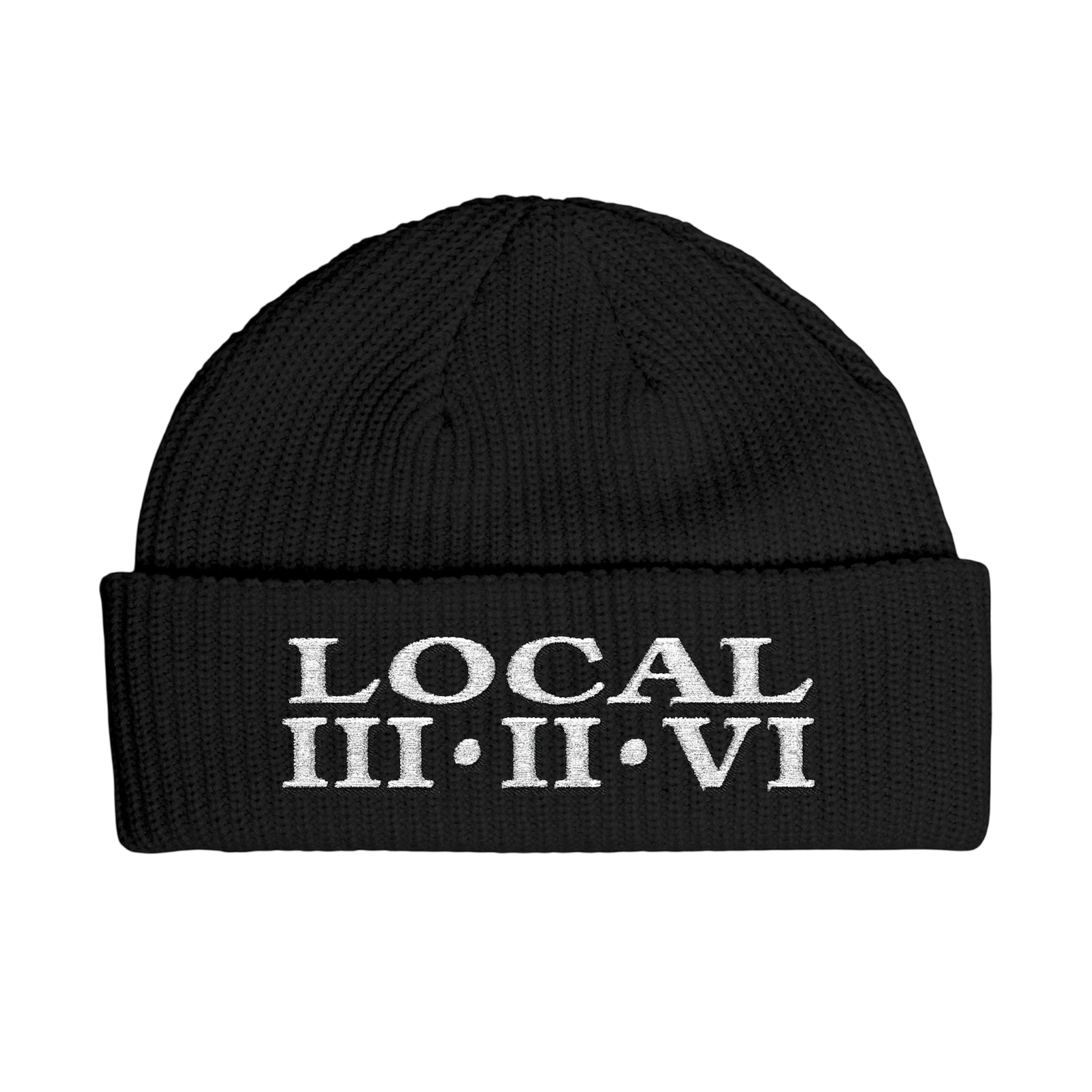 LOCAL 326 BEANIE BLACK/WHITE