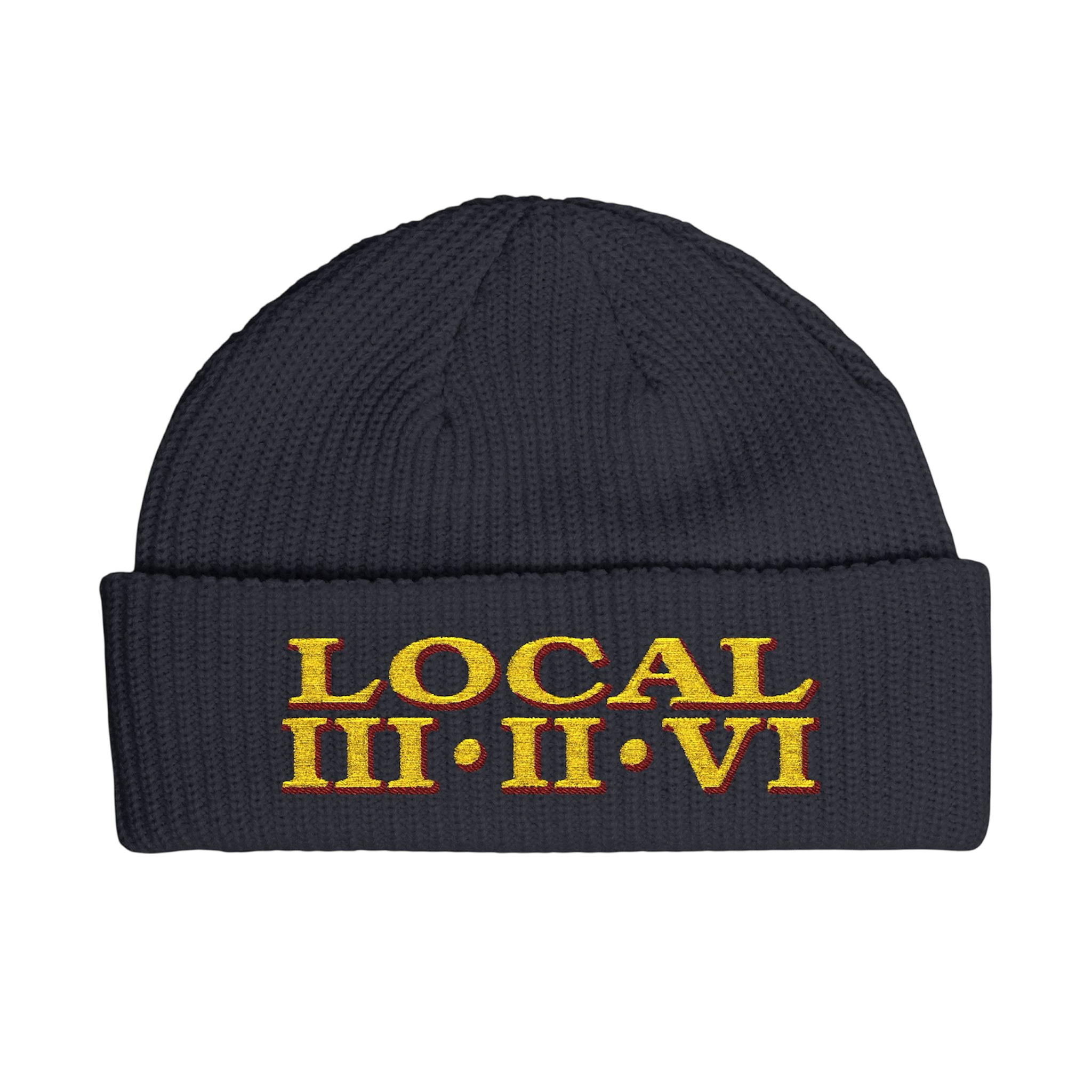 LOCAL 326 BEANIE NAVY/GOLD